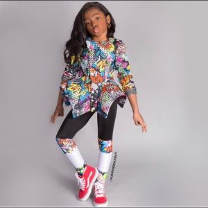 Cartoon Hybrid Blazer With Leggings